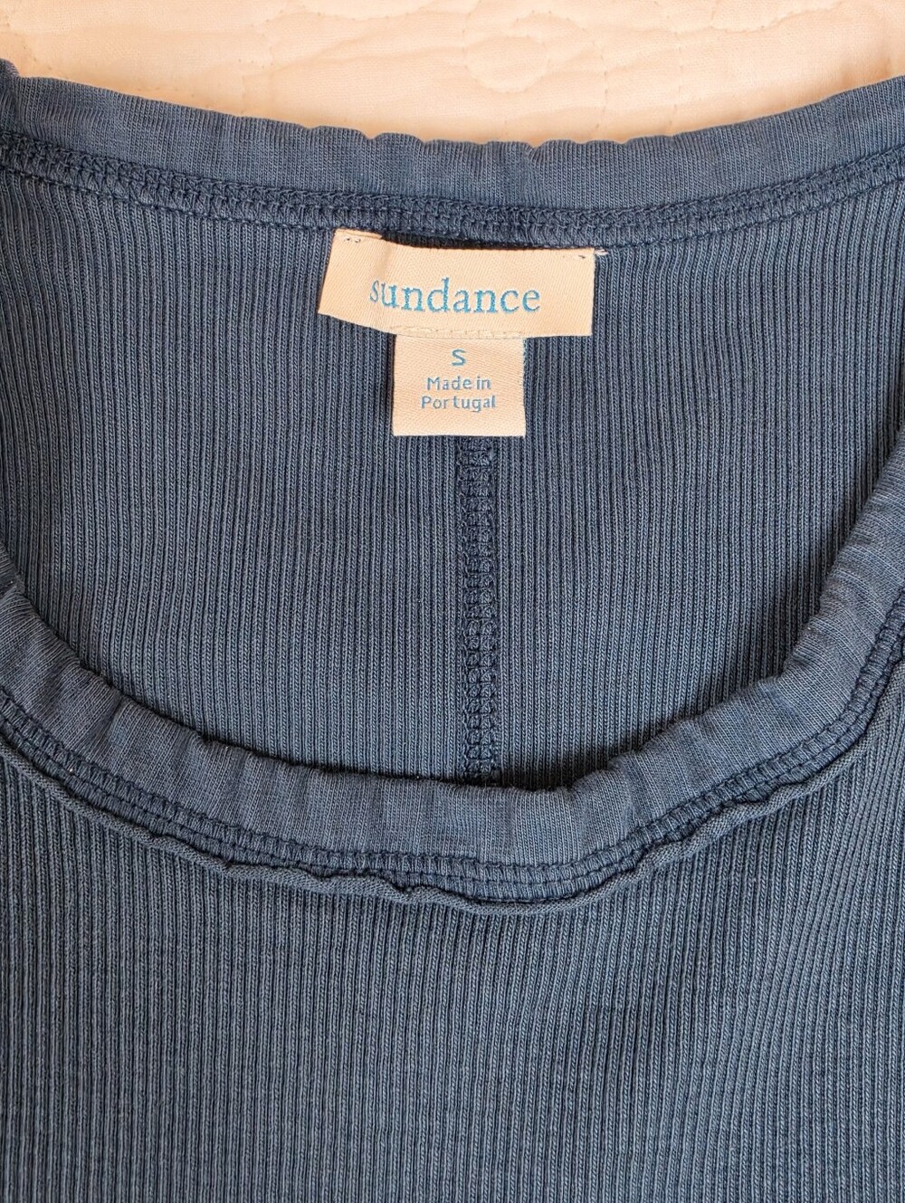 SUNDANCE Ribbed Tank In Deep Slate Blue - Picture 5 of 6